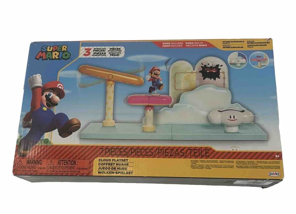 Nintendo Super Mario Cloud Playset Includes Mario Figure Jakks Pacific "READ"